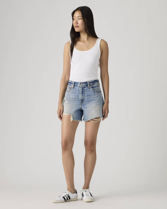 Pantaloncini Ribcage denim chiaro