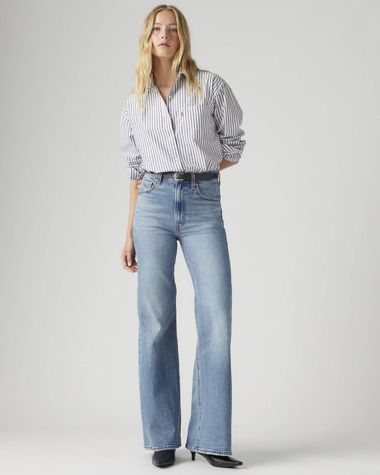 Jeans Ribcage bell denim blu