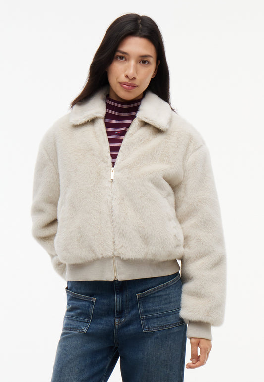 Giacca Tommy jeans pelosa panna