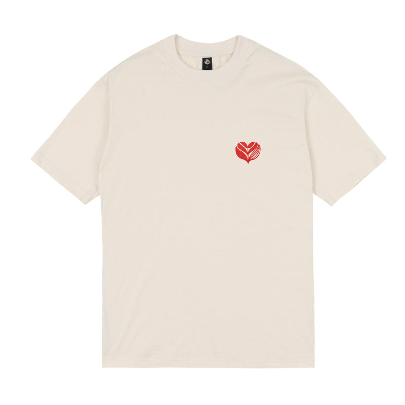 T-Shirt Love crema