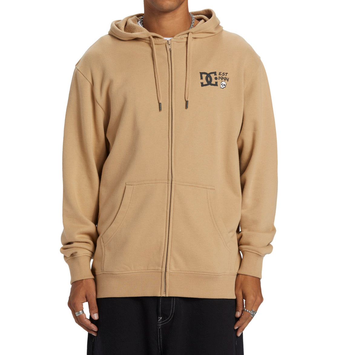 Felpa Cactus con cappuccio full zip khaki