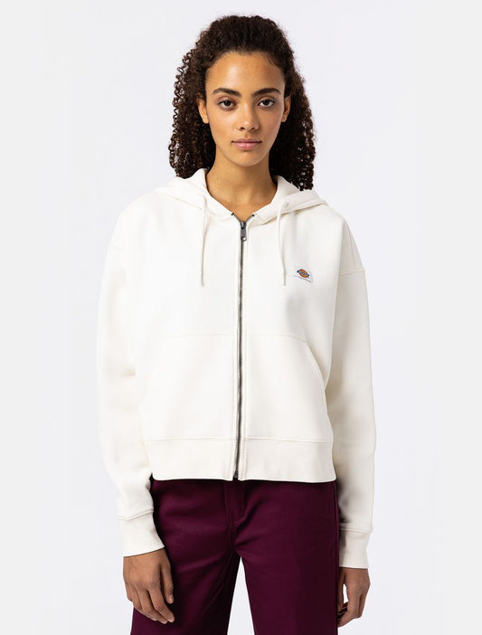 Felpa Oakport full zip con cappuccio ecru