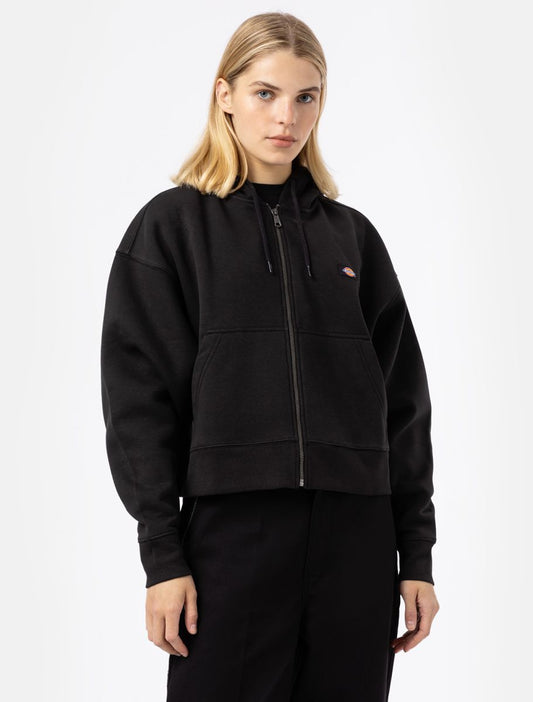 Felpa Oakport full zip con cappuccio nero
