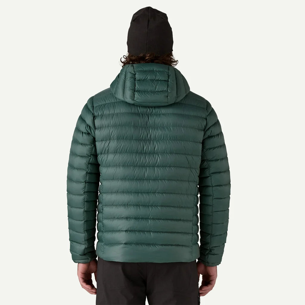 Giacca Down con cappuccio verde