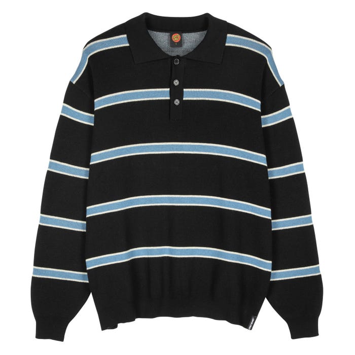 Maglione/polo Donnie nero a righe blu