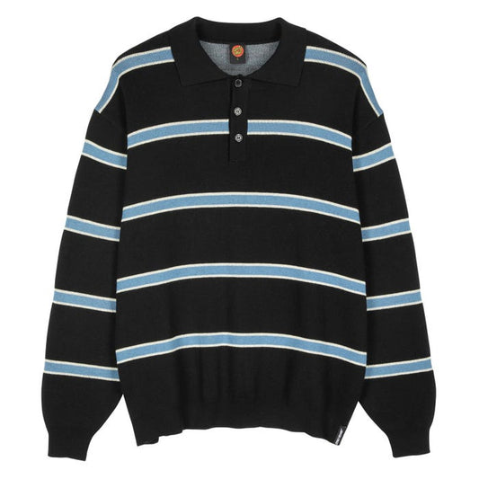 Maglione/polo Donnie nero a righe blu