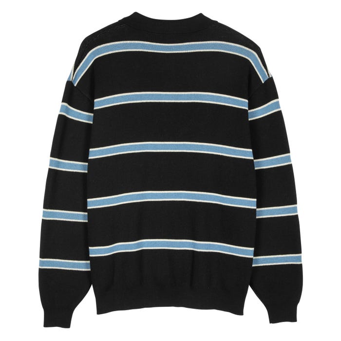 Maglione/polo Donnie nero a righe blu