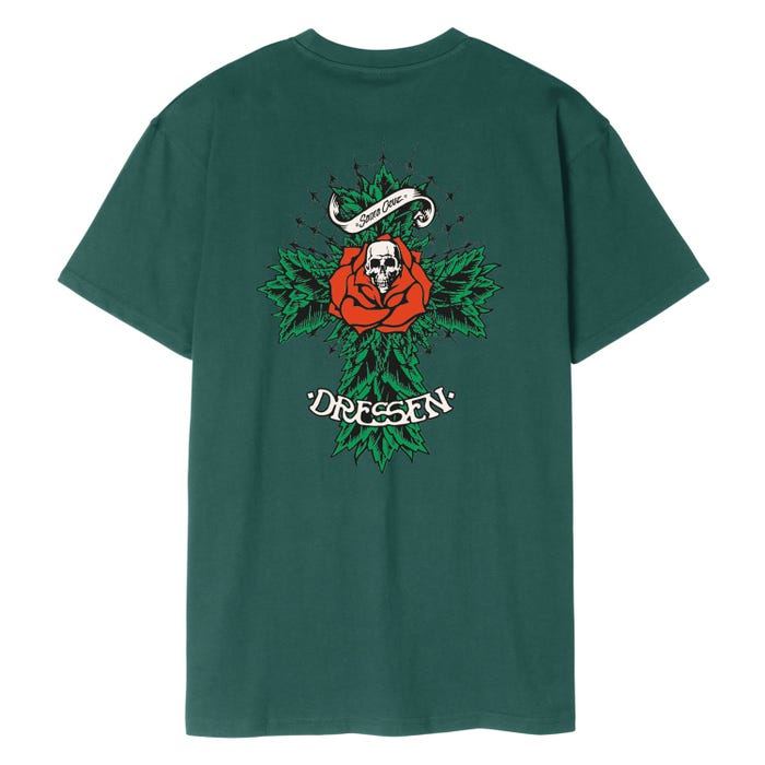 T-Shirt Dressen rose cross 2 verde