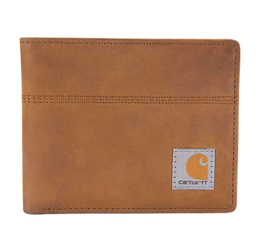 Portafoglio Saddle Leather bifold marrone