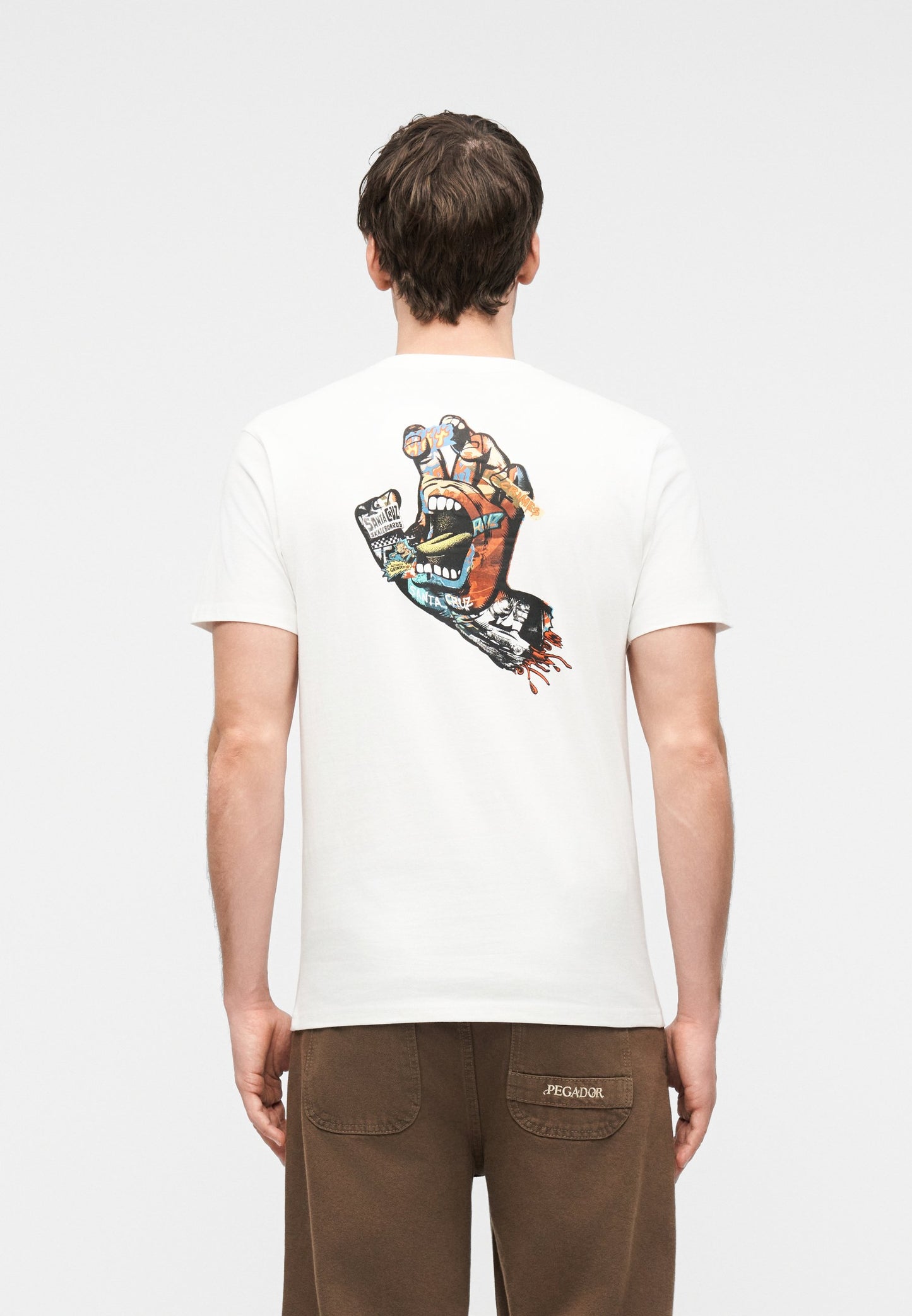 T-Shirt Collage hand bianco