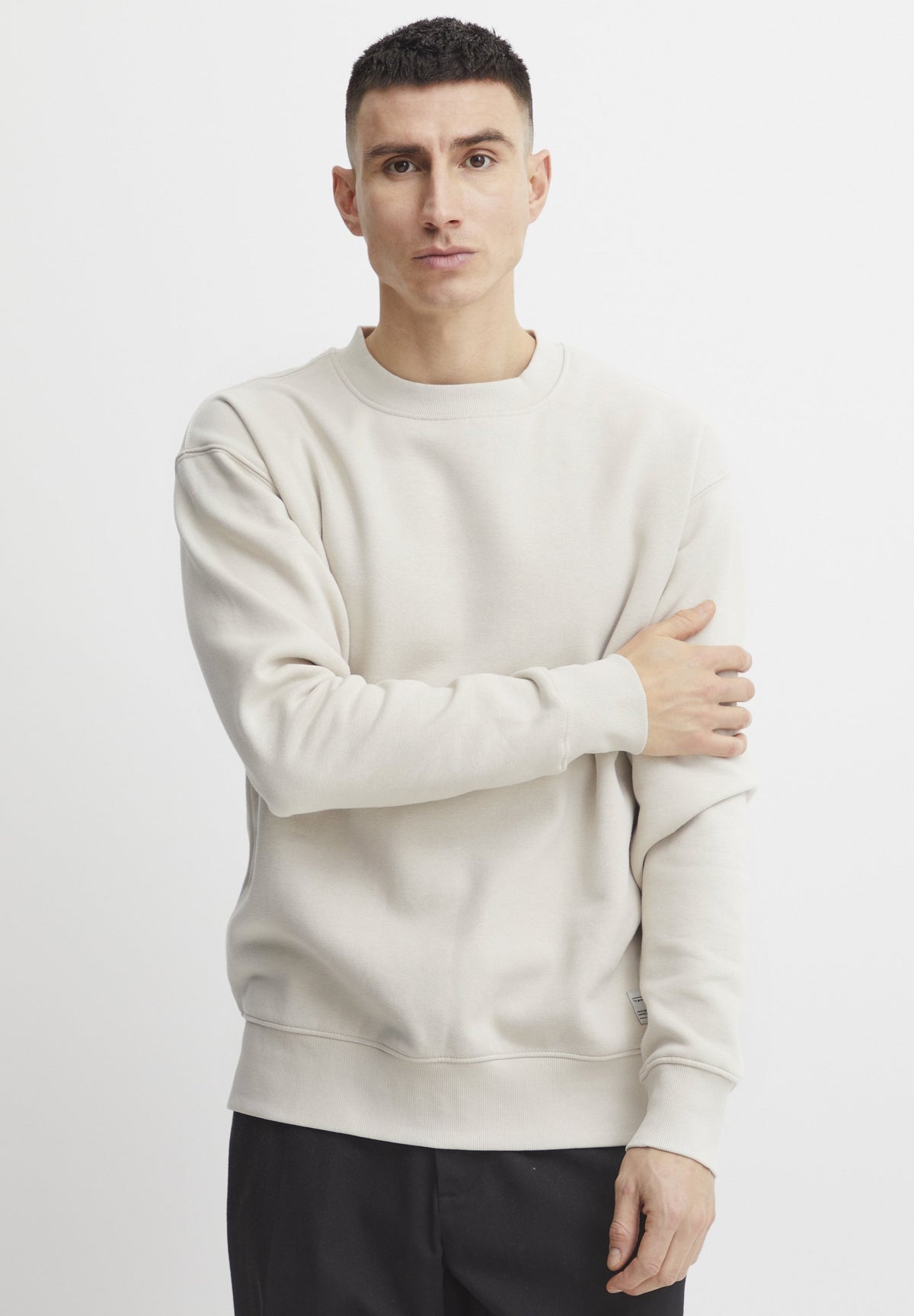 Felpa SOLID x FERRAMENTAWEAR girocollo bianco