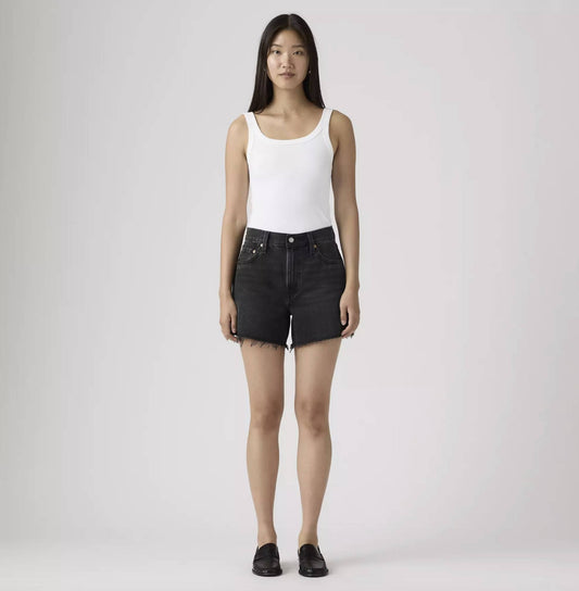 Pantaloncini Ribcage denim nero
