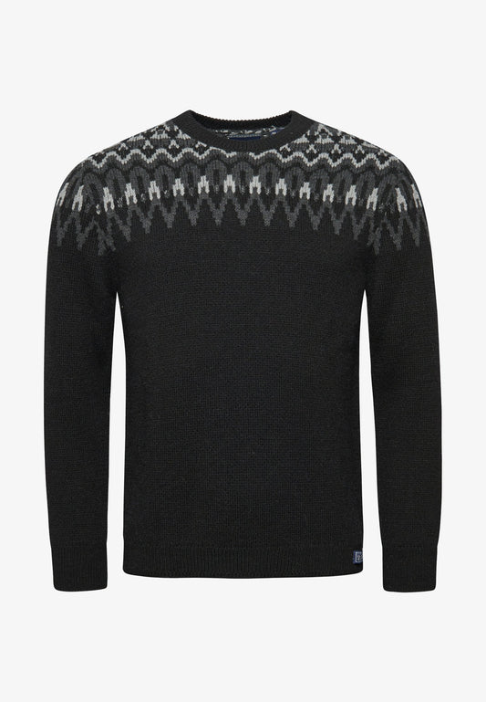 Maglione Fairisle nero