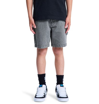 Pantaloncino carpenter baggy denim grigio - 8 ANNI / 16 ANNI