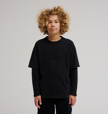 T-Shirt Twofer manica lunga nero - 8/12 ANNI