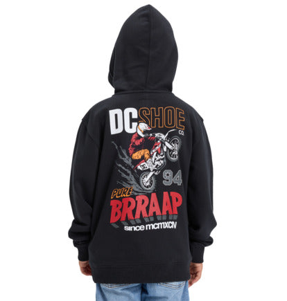 Felpa Brap full zip con cappuccio nero - 8/16 ANNI