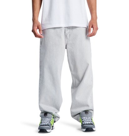 Jeans baggy denim grigio chiaro