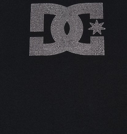 T-Shirt DC con strass nero