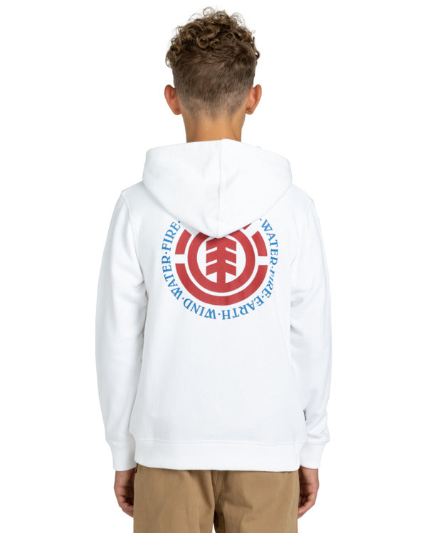 Felpa Seal Bp con cappuccio full zip bianca - 12/16 ANNI