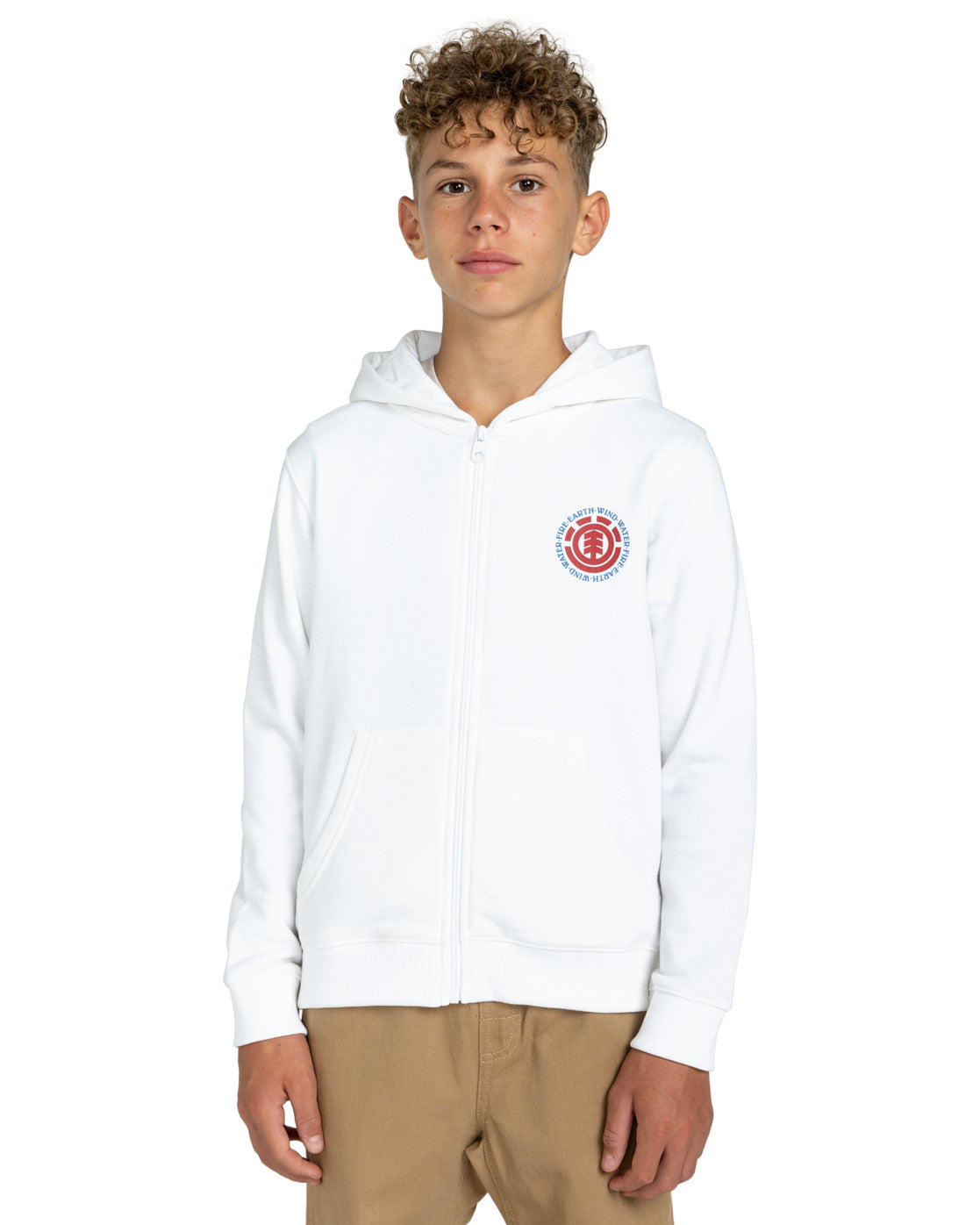 Felpa Seal Bp con cappuccio full zip bianca - 12/16 ANNI