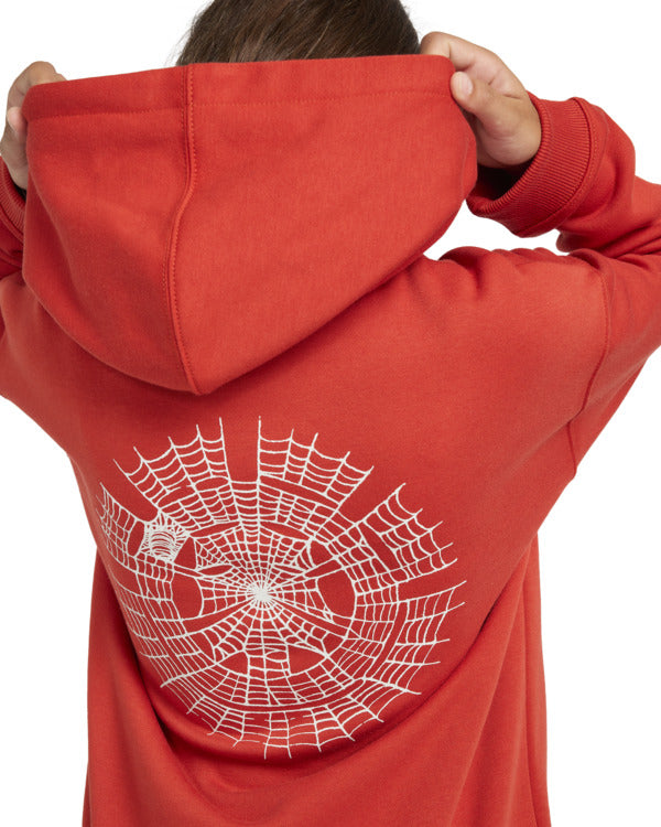 Felpa Spider con cappuccio rosso - 8/16 ANNI