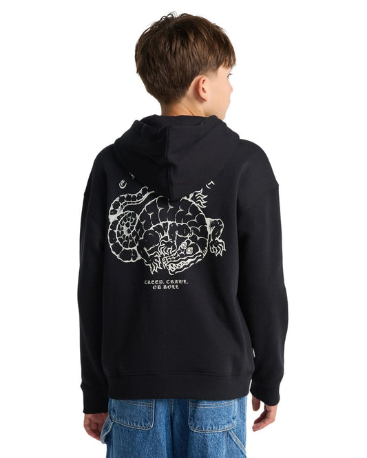 Felpa Aligator full zip con cappuccio nero - 8/16 ANNI (C