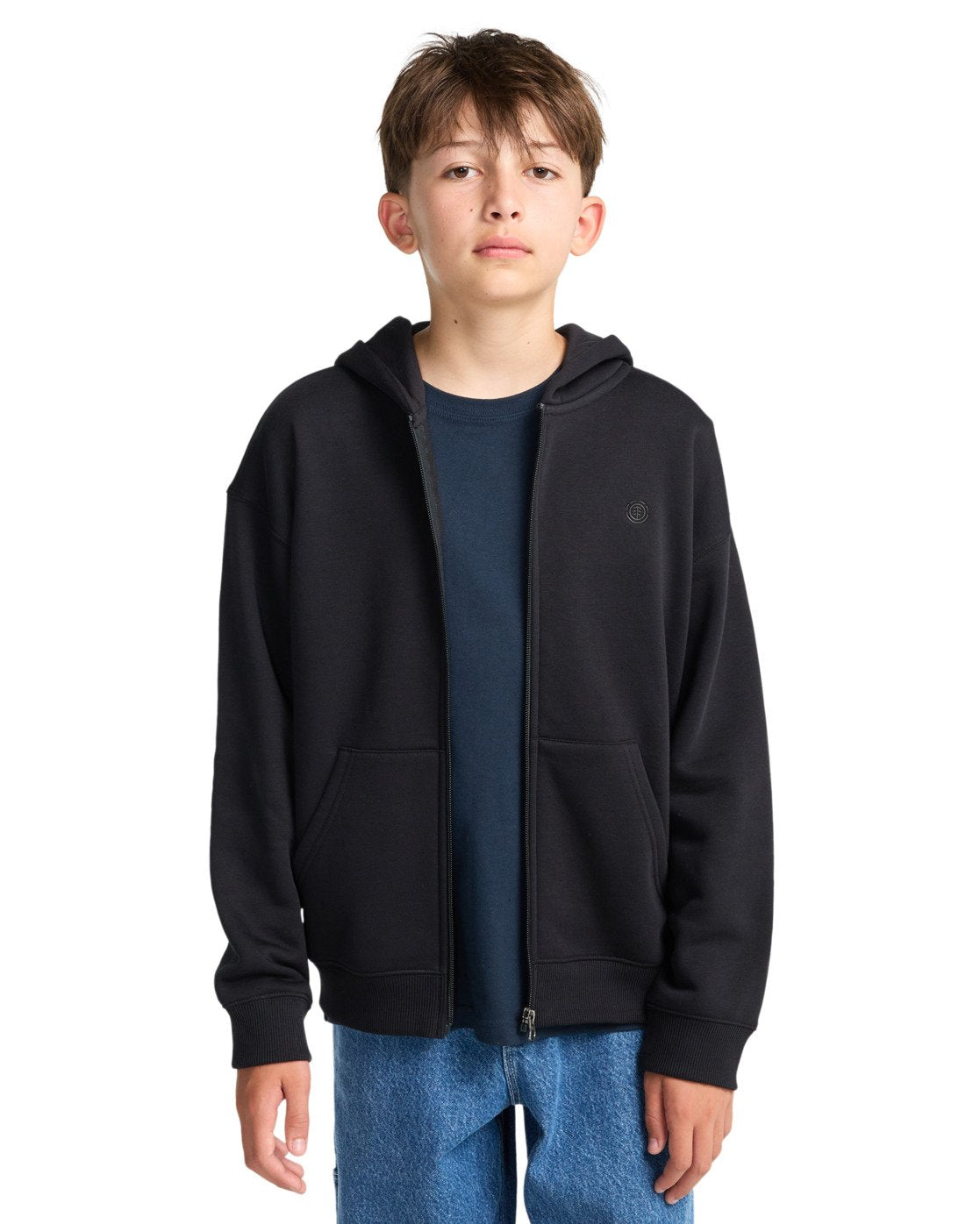 Felpa Aligator full zip con cappuccio nero - 8/16 ANNI (C