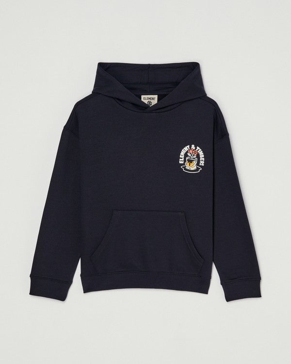 Felpa Timber flower con cappuccio nero - 8/16 ANNI