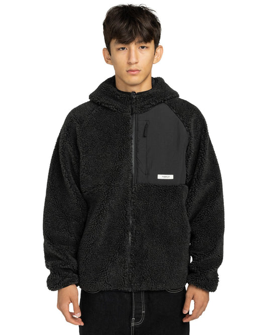 Giacca Wolfe reversibile con cappuccio in pile nero