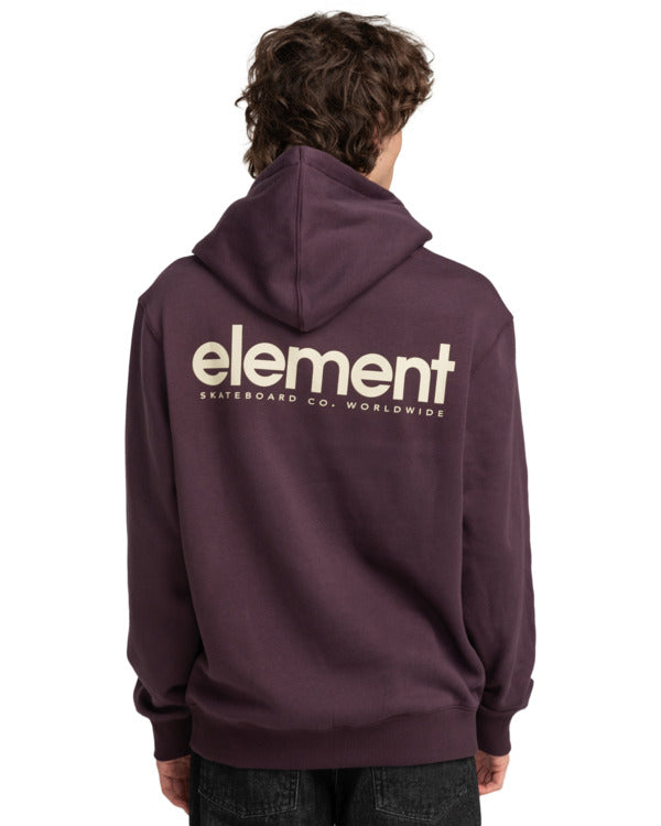 Felpa Element logo con cappuccio viola