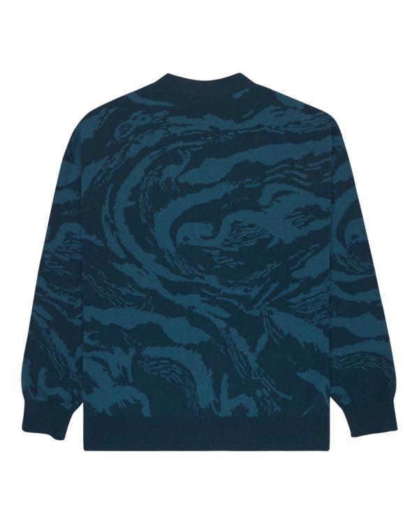 Cardigan Spirit camo blu