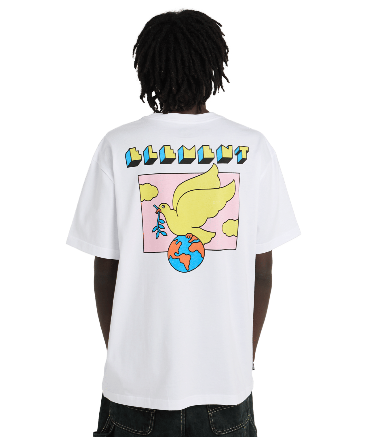 T-Shirt World peace bianco