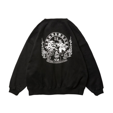 Felpa Emblem girocollo nero