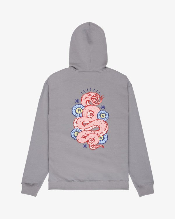 Felpa Dalas snake con cappuccio grigio