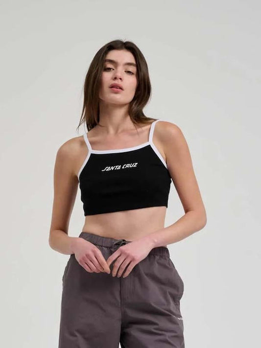 Top Strip crop nero