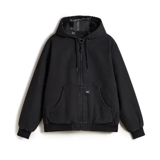 Giacca Workwear in canvas con cappuccio nero