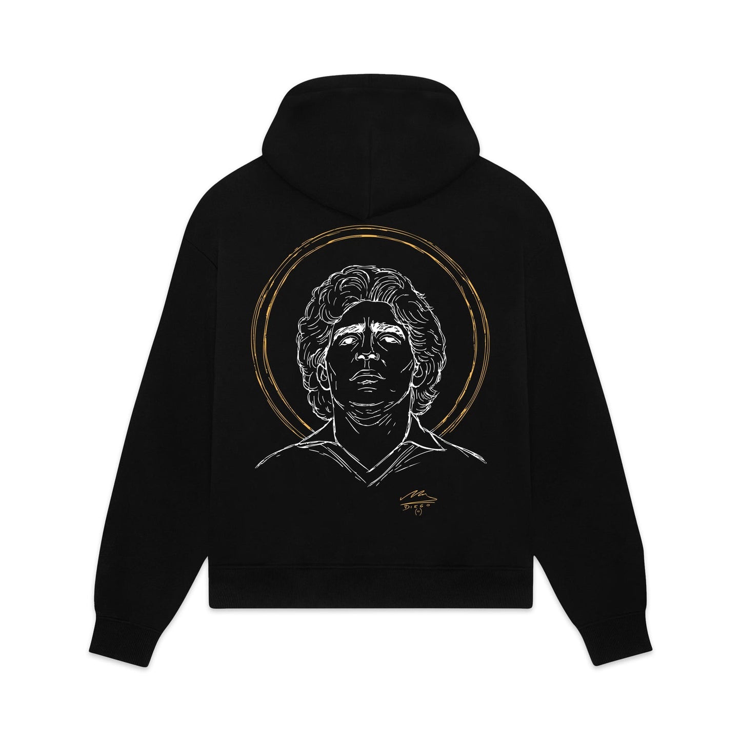Felpa Maradona con cappuccio nero