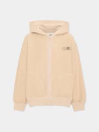 Felpa Maison Margiela full zip avorio - 8/16 ANNI