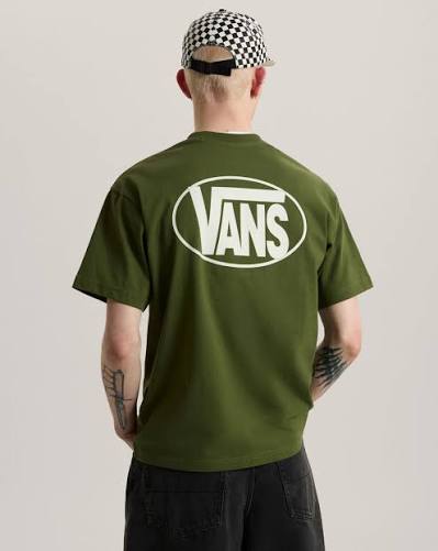 T-shirt Vans oval logo verde