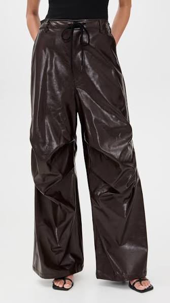 Pantalone Maison Margiela in pelle bordeaux  - 12/16 ANNI