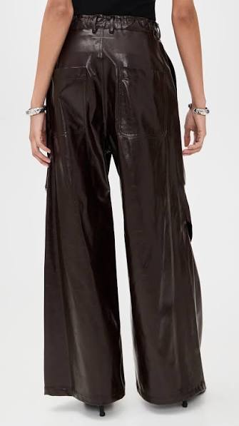 Pantalone Maison Margiela in pelle bordeaux  - 12/16 ANNI