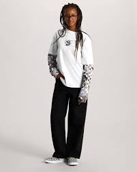 T-shirt Vans a manica lunga bianco/camo - 10/14 ANNI