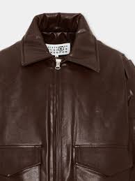 Giacca Maison Margiela in pelle bordeaux - 12/16 ANNI