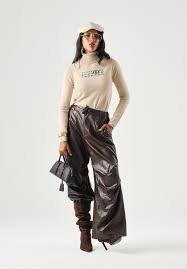 Pantalone Maison Margiela in pelle bordeaux  - 12/16 ANNI