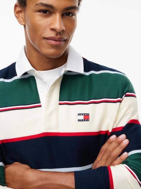 Polo Rugby Tommy jeans a righe