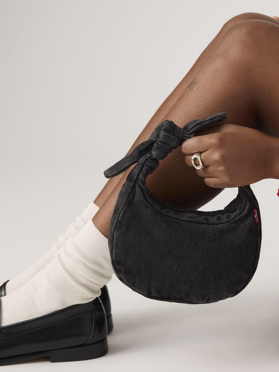 Borsa Baby Brooklyn in denim nero