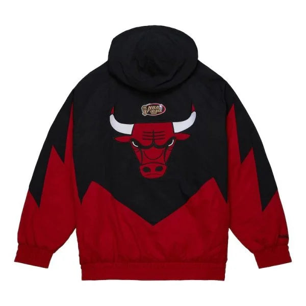 Giacca Chicago Bulls Retro full zip con cappuccio nero/rosso