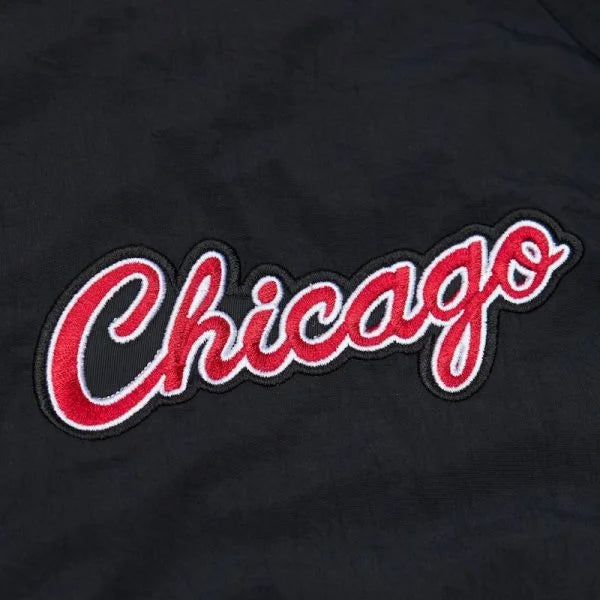 Giacca Chicago Bulls Retro full zip con cappuccio nero/rosso