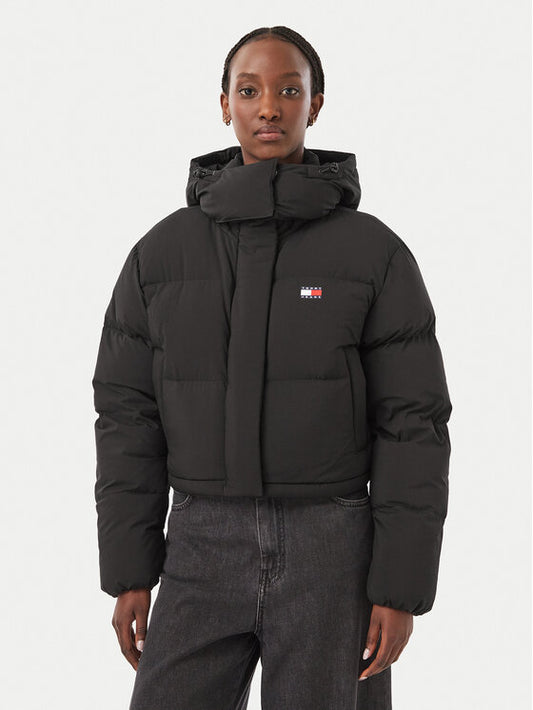Piumino Alaska Tommy jeans con cappuccio nero