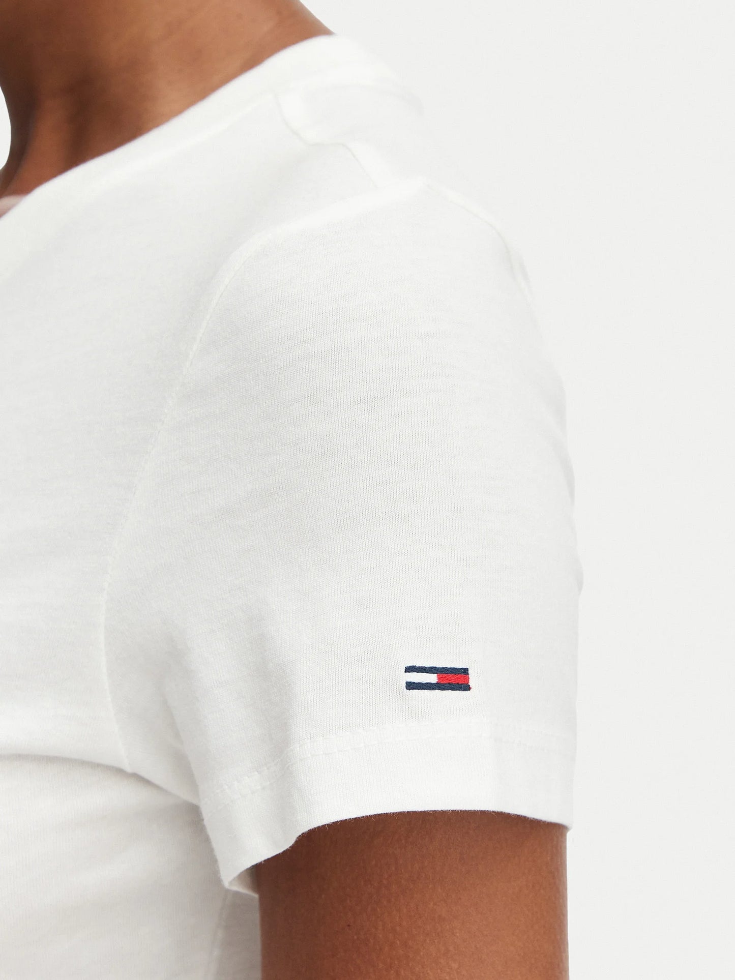 T-Shirt Tommy jeans slim fit bianco